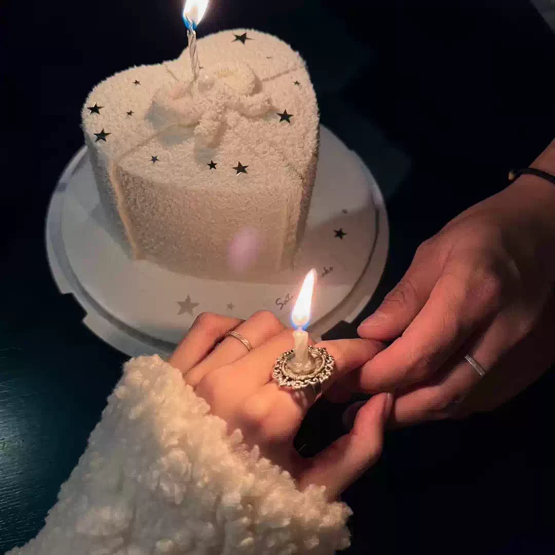 生日古银蜡烛女孩拍照记念日出片造型神器氛围感道具创意装饰布置