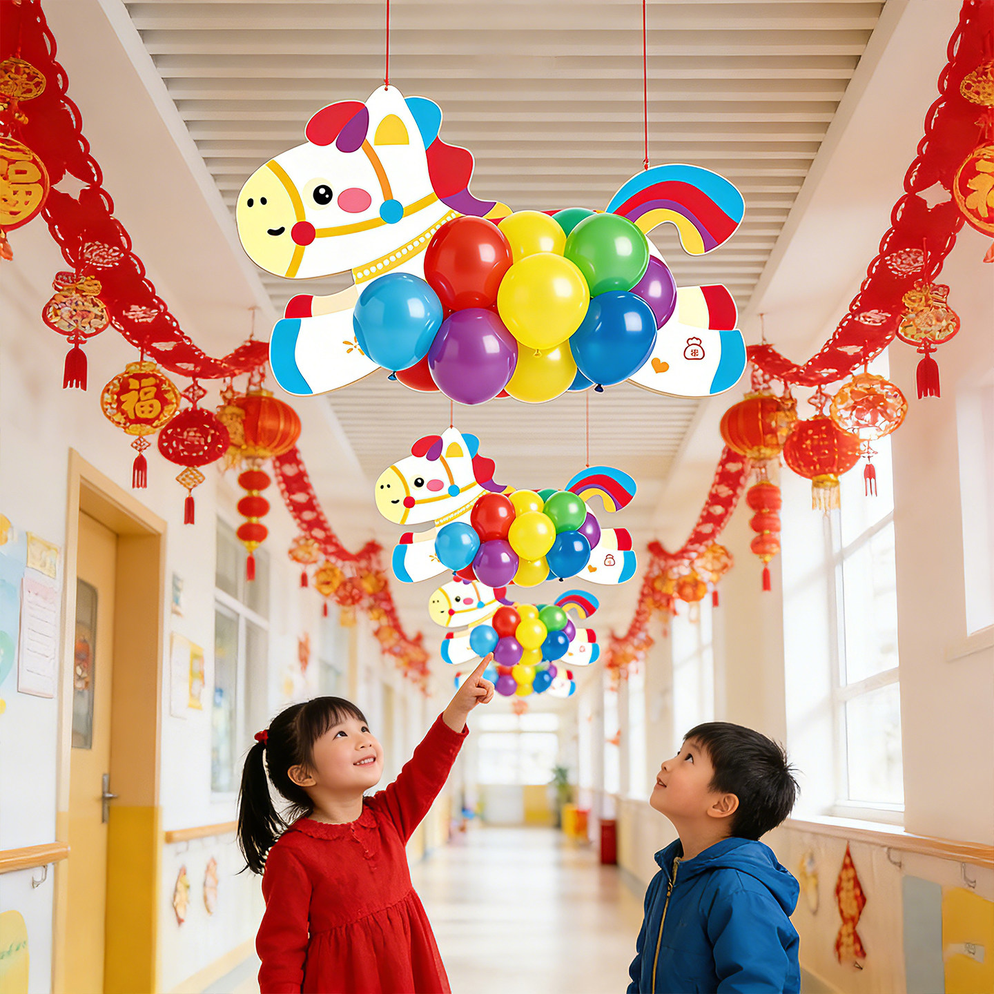 马年幼儿园开学校教室春节环创活动拍照道具kt板气球挂饰场景布置,节庆用品/礼品,装扮布置套餐,淘宝优惠券,粉丝福利购,淘宝优惠卷