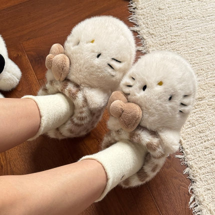 Hellokitty正版联名雪地靴女厚底冬季加厚加绒豹纹棉鞋毛绒保暖鞋