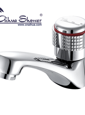 爱华全铜镀铬耐腐蚀洗手盆面盆单冷水陶瓷阀芯快开水龙头AH202