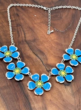 欧美中古vintage饰品时尚轻奢夸张高级感小众复古项链短款毛衣链