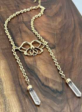 甜酷辣妹风水晶锁骨链