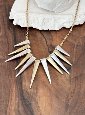 欧美饰品品牌孤品轻奢高级感朋克简约百搭毛衣链嘻哈项链