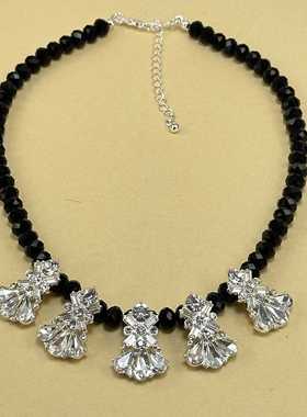 个性黑色时尚轻奢气质夸张锁骨链