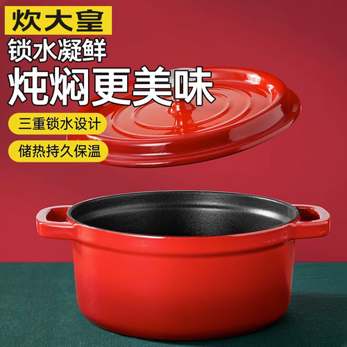 炊大皇珐琅锅铸铁锅家用炖锅炖煲