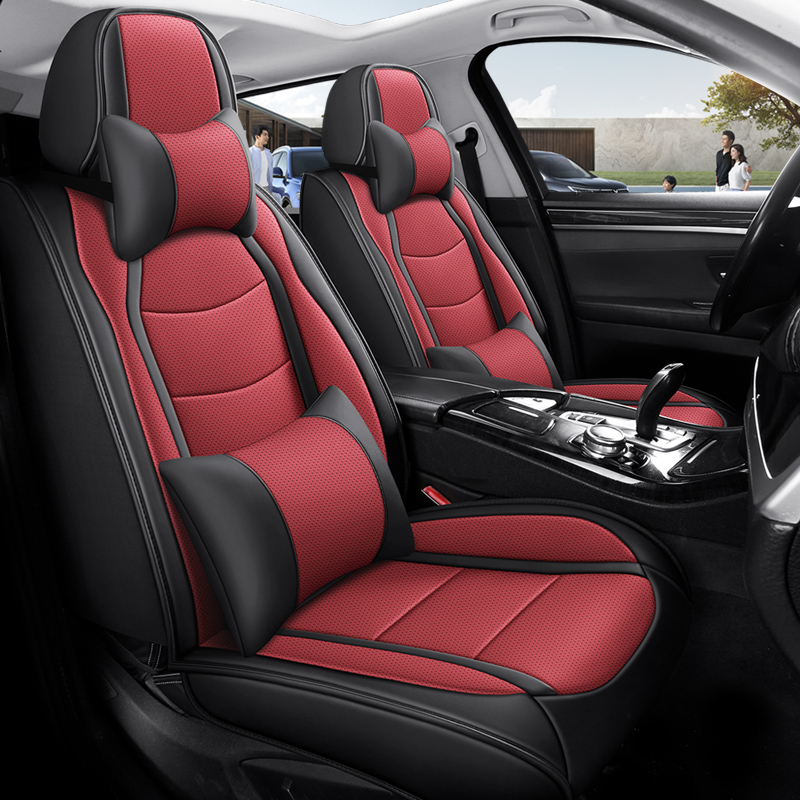 四季通用打孔透气全包围皮车座套