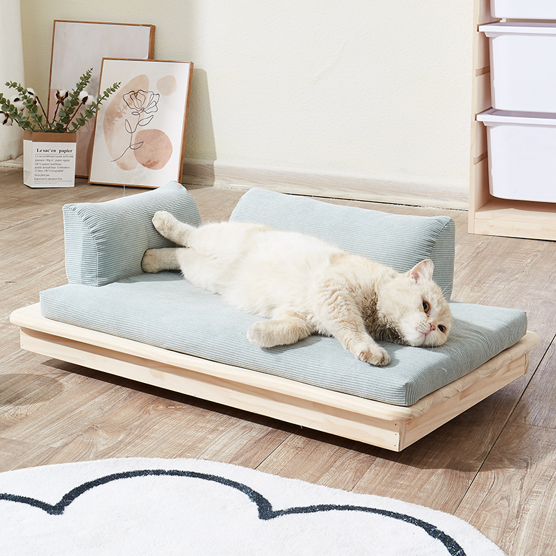 猫窝狗窝实木床四季通用宠物窝