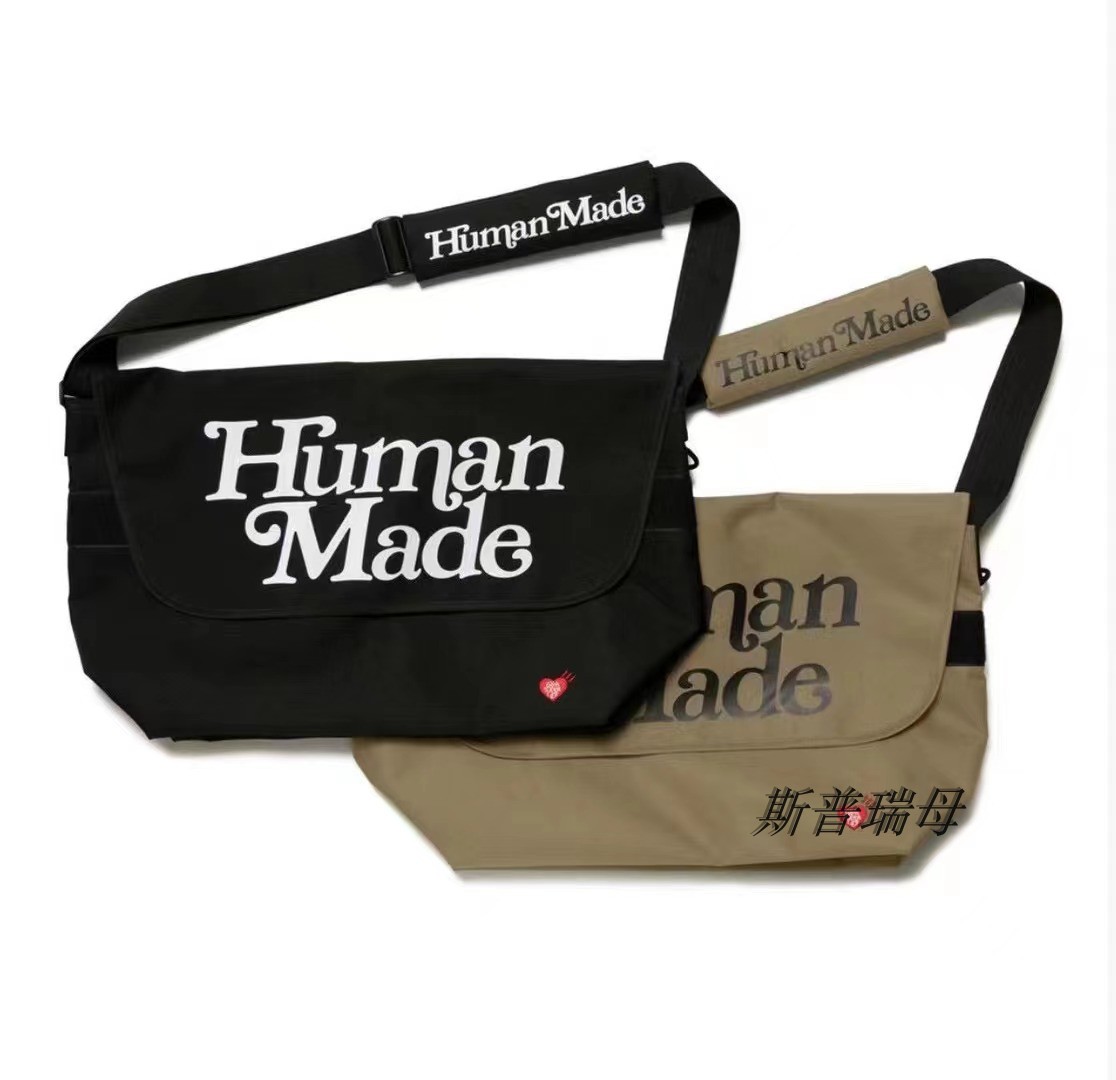 现货 HUMAN MADE MESSENGER BAG GDC女孩不哭邮差包单肩包挎包