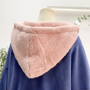 羊羔绒帽子可拆卸帽子单独假帽子领连帽衣服上配 假帽子单买清仓