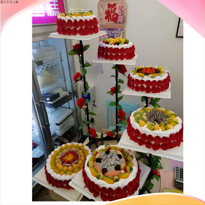 欧式铁艺蛋糕架子多层生日婚庆婚礼蛋糕架子寿宴蛋糕店拆装展示架