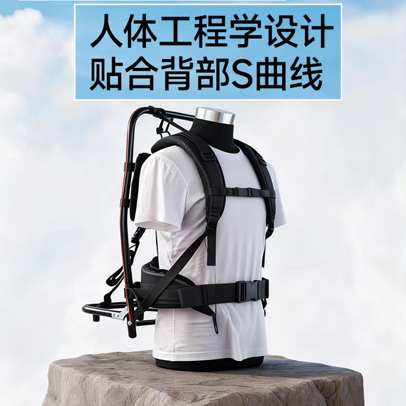 户外铝超轻背负包架露营消救背人美式背带重装携行狩猎徒步背架包