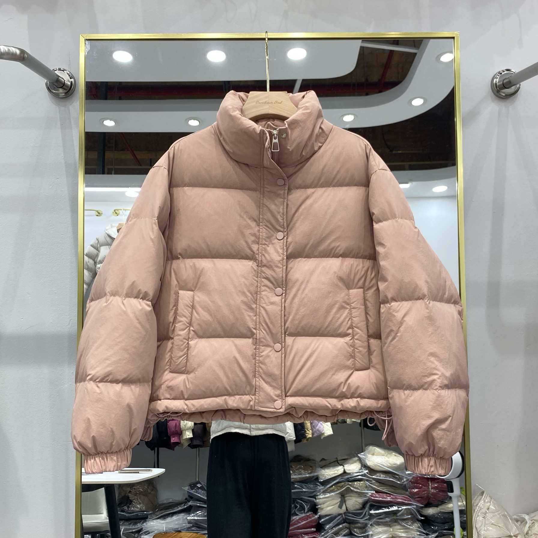 2024新款羽绒服女装短款立领加厚