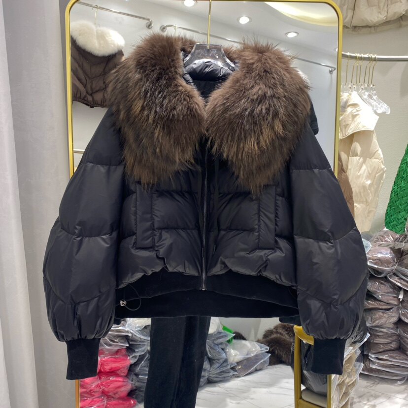 白鸭绒短款加厚羽韩版绒服反季