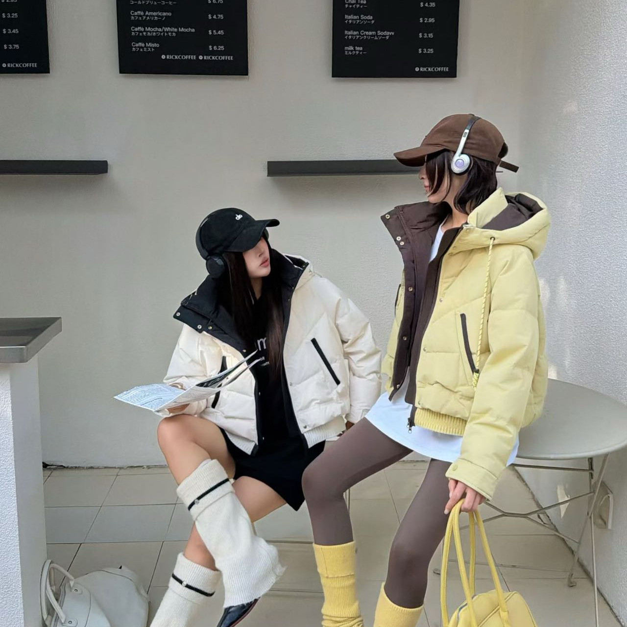 2026冬季新款羽绒服重工针织拼接加厚防风保暖派克服时尚百搭外套