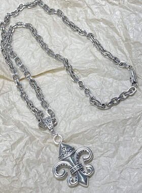 S925潮牌复古船锚皇冠吊坠