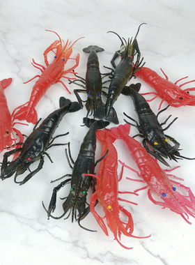 仿真虾模型龙虾基围虾生虾河虾食品摆盘家居装饰儿童玩具摄影道具