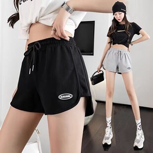 ins热裤 2026休闲运动三分裤 女高腰宽松显瘦跑步健身a字裤 夏季 短裤