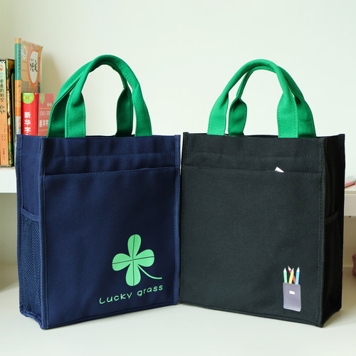 卡通布艺中小学生复习办公手提袋