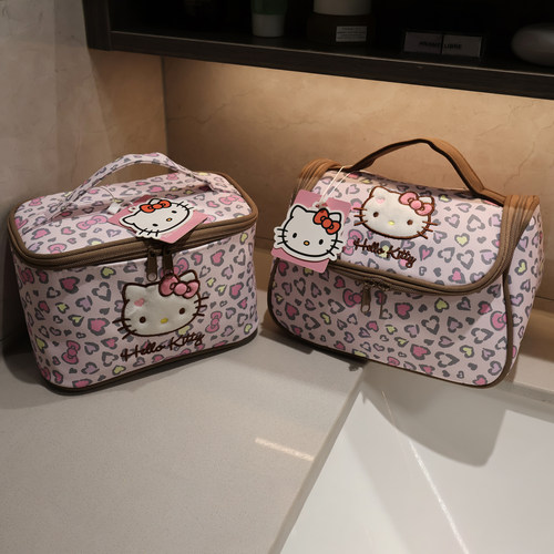 HelloKitty凯蒂猫轻奢豹纹化妆包
