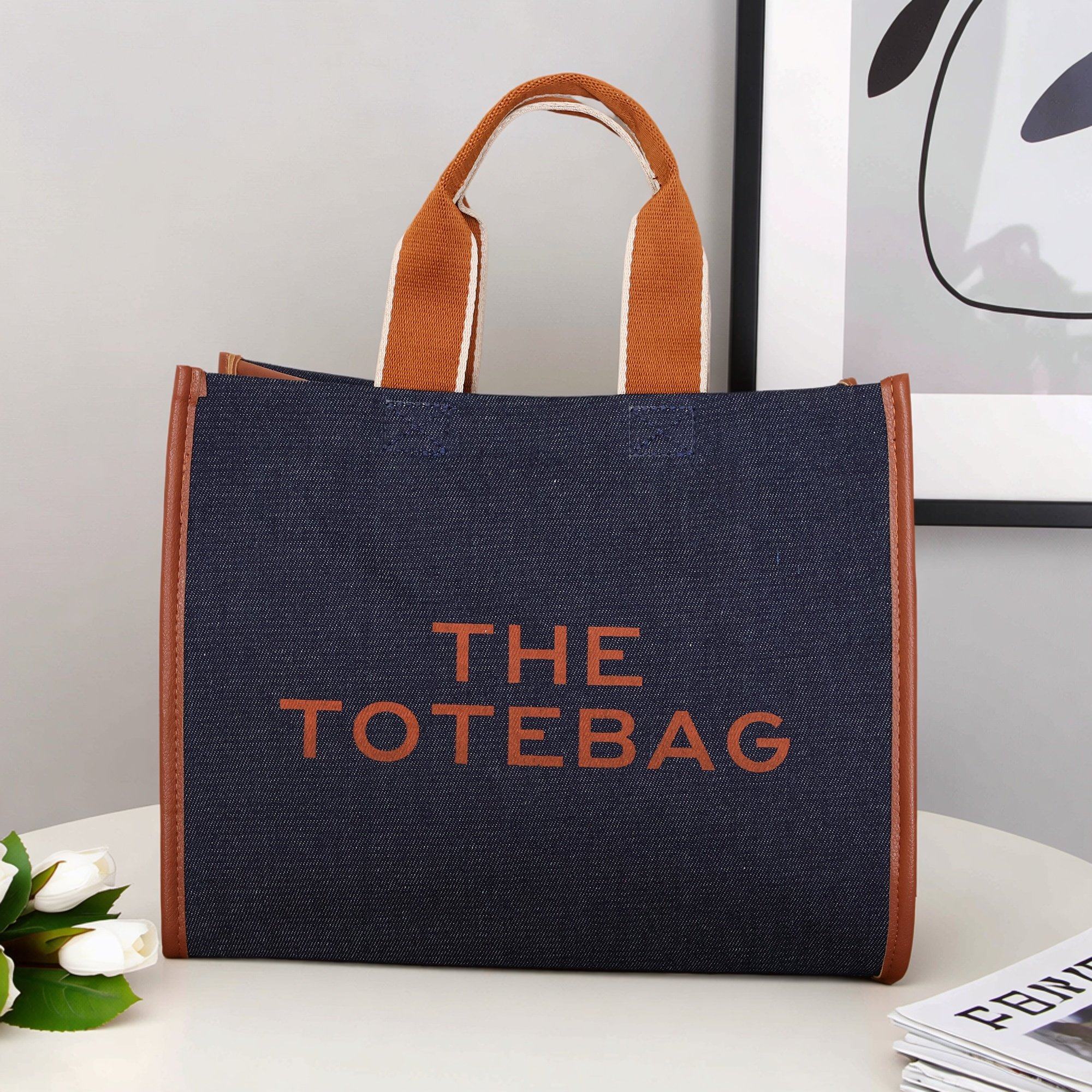 大容量女士环保帆布手提包上班外出通勤装A4资料文件的袋子托特包