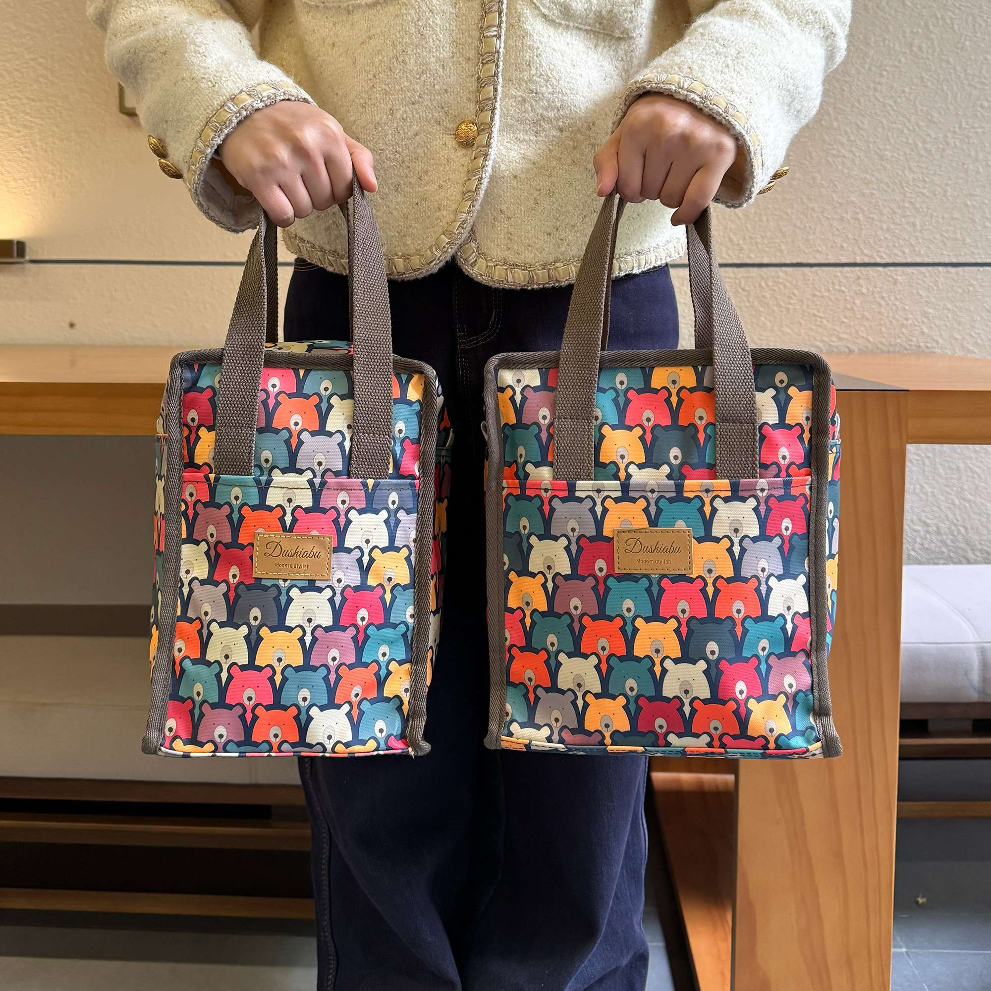 竖款方形保温桶手提饭盒袋便当包防水铝箔加厚学生上班午餐带饭包,收纳整理,饭盒袋,淘宝优惠券,粉丝福利购,淘宝优惠卷