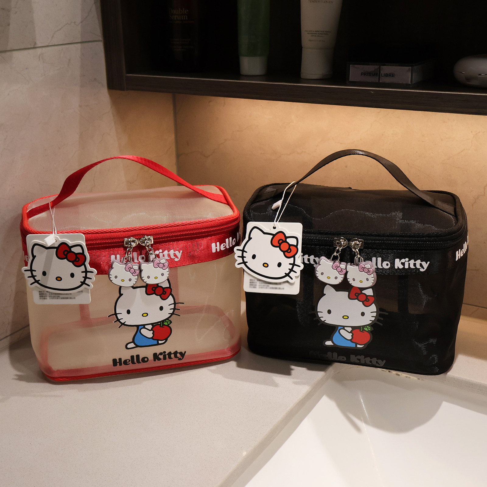 HelloKitty凯蒂猫网纱镂空化妆包图片