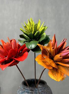 油画系列星荷手工干花花束永生花