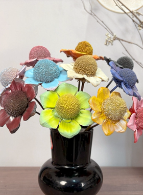 桐球松果手工干花永生花台面摆放