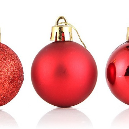 圣诞球散装球直径3CM2CM4CM5CM6CM圣诞球电镀球圣诞树吊件装饰球