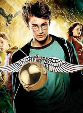 哈利波特与死亡圣器项链snitch gold necklace金飞贼项链混批x034