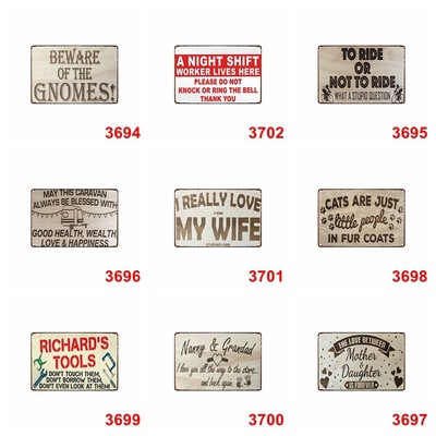 欧美诗歌 标志牌 铁皮画 custom 装饰  Ebay JOOM