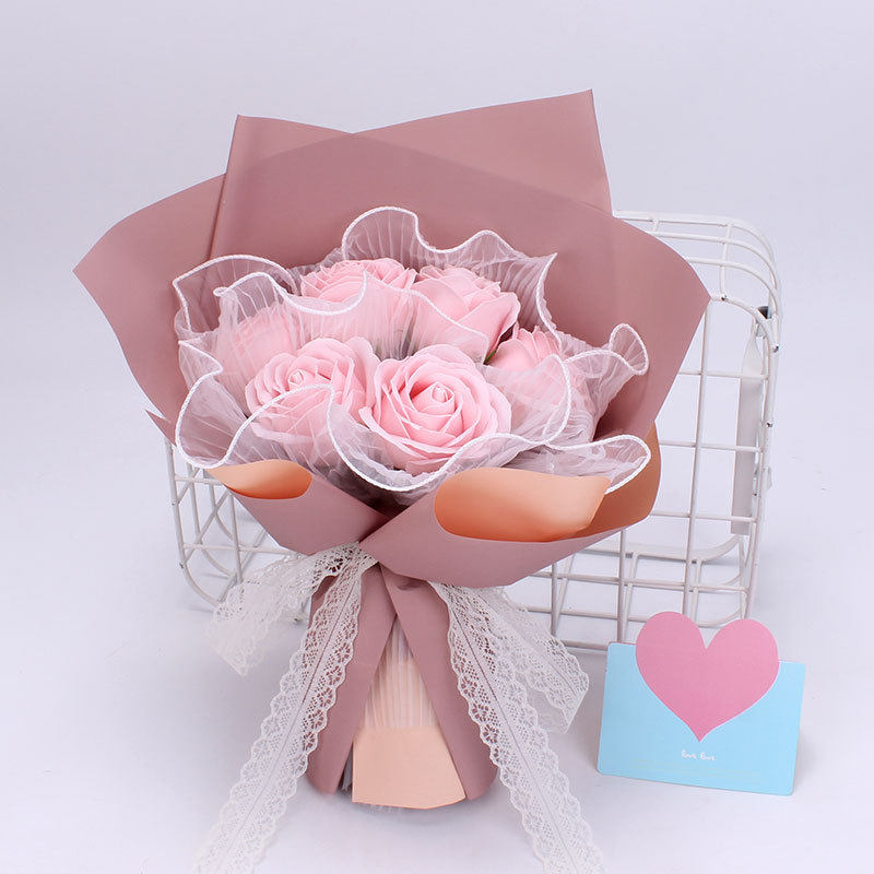 跨境特卖情人节礼品 香皂玫瑰花束礼盒 闺蜜生日肥皂花母亲节礼物