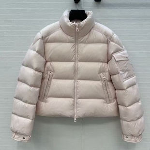 定制记忆丝横排缝隙国标90白鸭绒高腰宽松H版型小短款羽绒服女