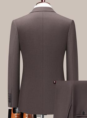秋季新款中年士高档西服新套装商务休闲男婚礼郎郎伴9907-L修身西