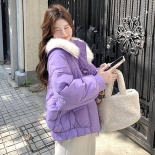 超好看洋气毛减龄加厚白鸭绒 绒服大女冬新款 粉色c20 871领羽短款