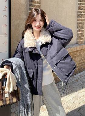 新羊羽圈领品C016-904韩版毛绒服