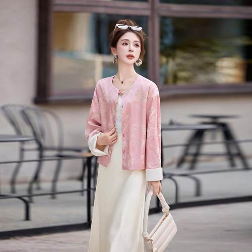 新中国式风短外套女装秋季新款重ZGUO8061工绣刺复古独减特漂亮龄