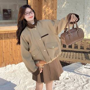 b297 款 182小个子超好看暖加 风棉衣新女年冬季 卡其厚保色韩系工装