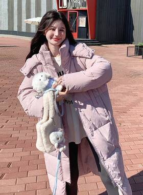 鸭香芋紫超好看韩版面白绒羽膝绒服外套C268-A71女冬季新款长款过