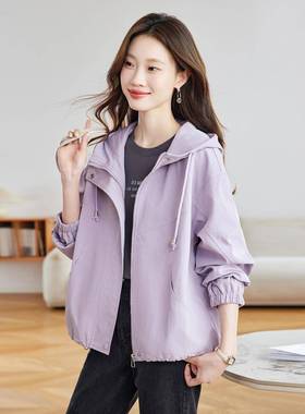 尚连时帽外MZ68865-松套女秋季新款小个子宽百搭上休闲夹克衣