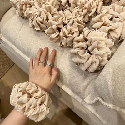 韩国超大花苞褶皱大肠发圈头花