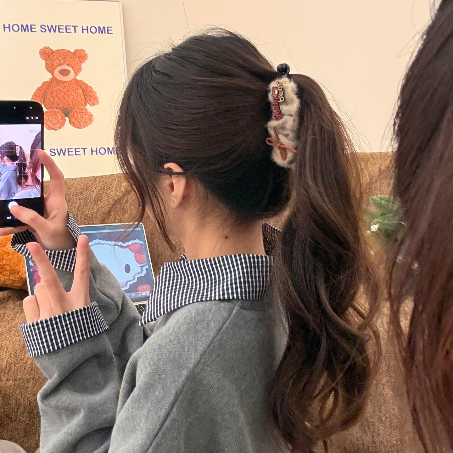 原创手作！复古毛绒kt猫香蕉夹