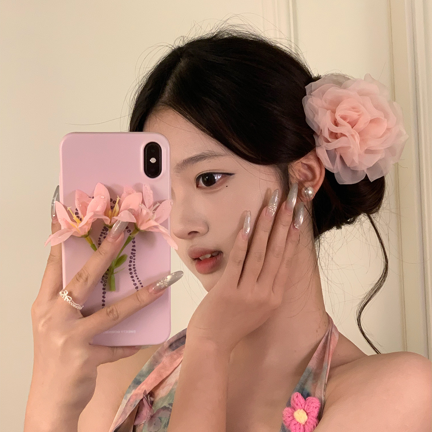 超仙氛围感网纱玫瑰花朵发夹女半扎发抓夹鲨鱼夹海边度假头花发饰,饰品/流行首饰/时尚饰品新,发饰,淘宝优惠券,粉丝福利购,淘宝优惠卷