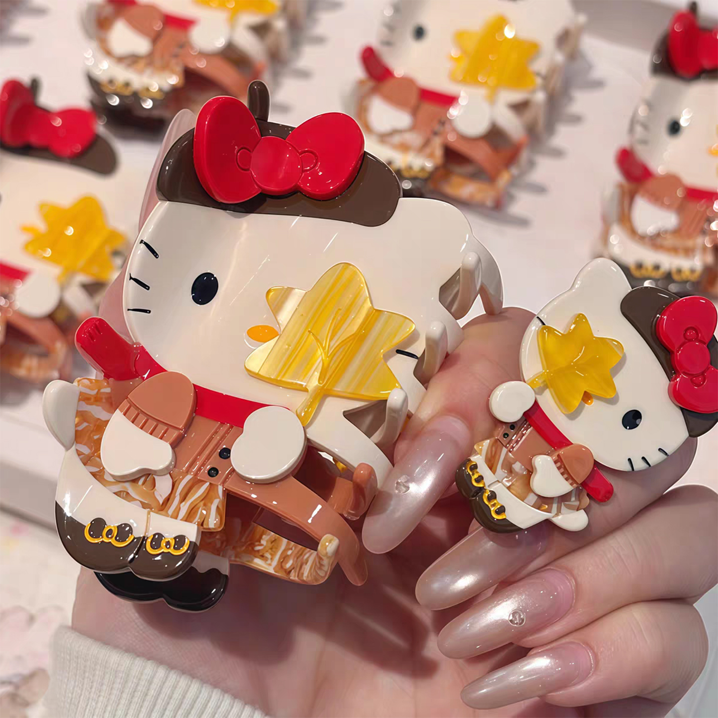 【当Kitty遇到秋天】枫叶KT抓夹