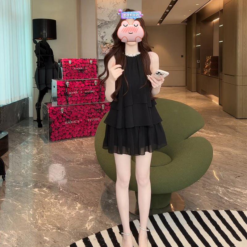 大码甜美百褶荷叶边半身裙女胖妹妹高腰蛋糕裙A字显瘦蓬蓬短裙女