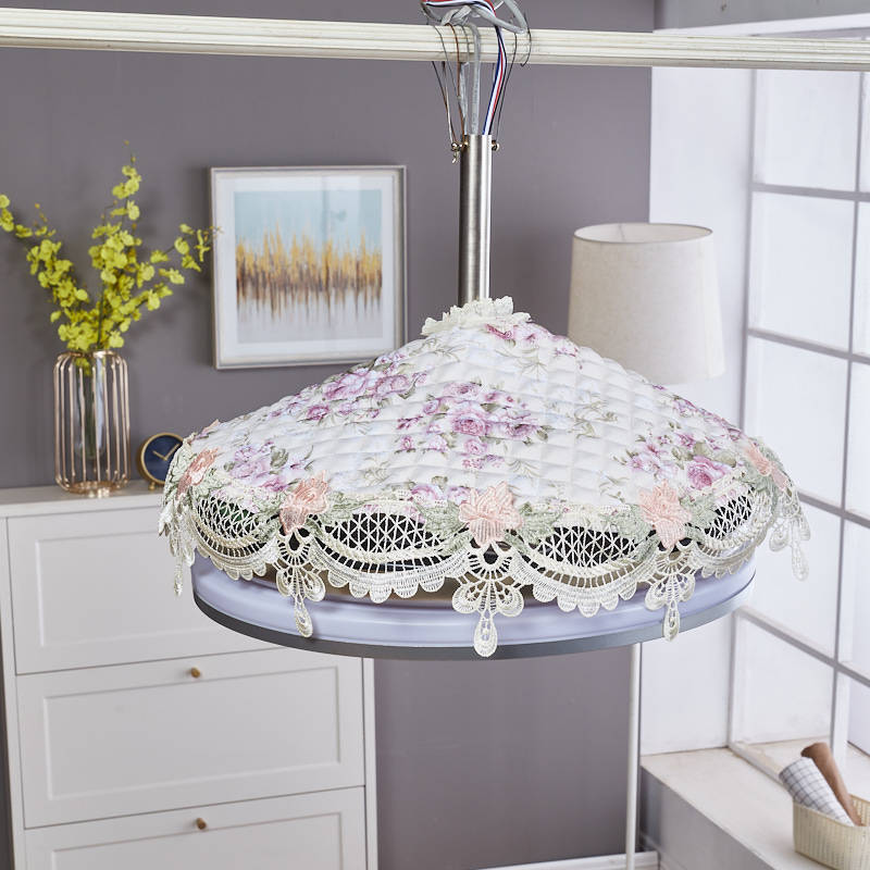 隐形吊扇灯防尘罩圆形风扇灯盖布餐厅电扇灯遮灰罩套装饰灯灰尘罩