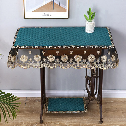 老式缝纫机防尘罩家用脚蹬缝纫机防尘垫长方形万能盖巾遮尘盖垫