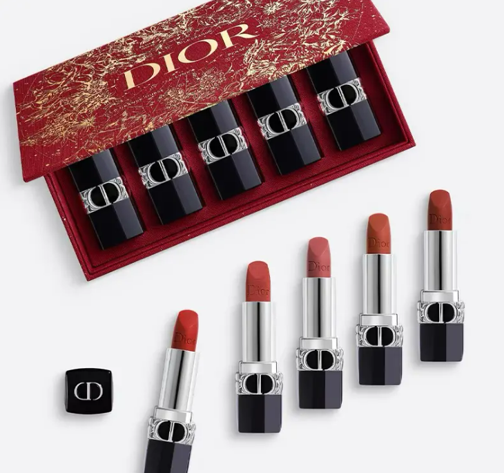 Dior/dior迪奥口红花漾新年限定系列中样五件套 Dior红盒1.5g*5支