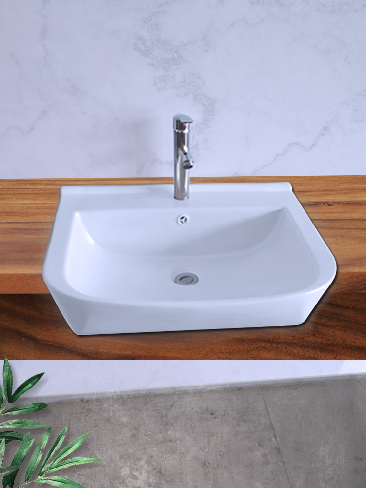 半嵌入卫生间陶瓷洗手盆