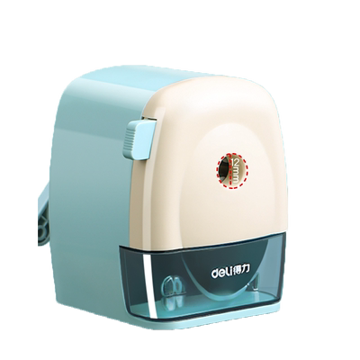 得力大口径手摇卷笔刀粗杆削笔器